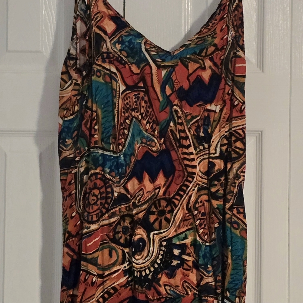 Multicolor Abstract Mini Dress - Picture 2 of 2